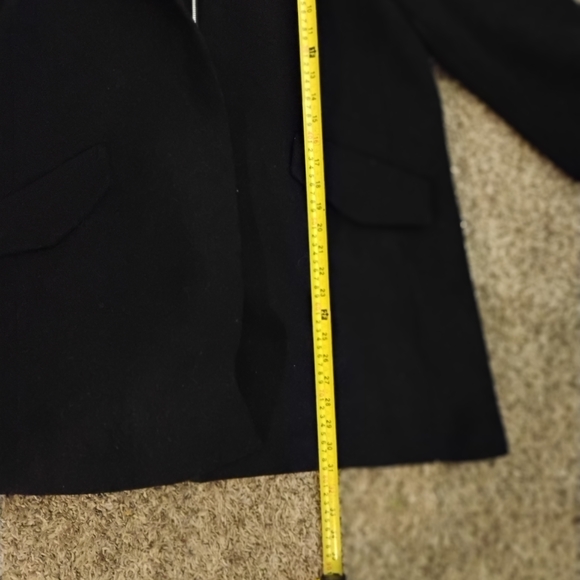 NWT MNG (Mango) Wool Blend Coat w/Removable Faux Fur Trim HoodBlack Size Large - Picture 7 of 8